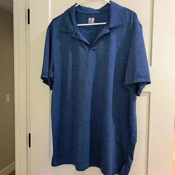 32 Degrees Cool Mens Ultra Lux Polo Deep Pacific Blue, Size XXL - Picture 2 of 8